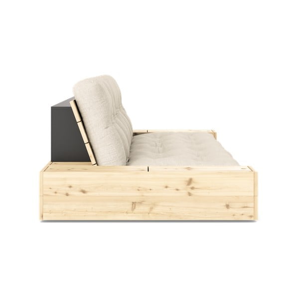 Szarobeżowa lniana rozkładana sofa 244 cm Base – Karup Design-image-3