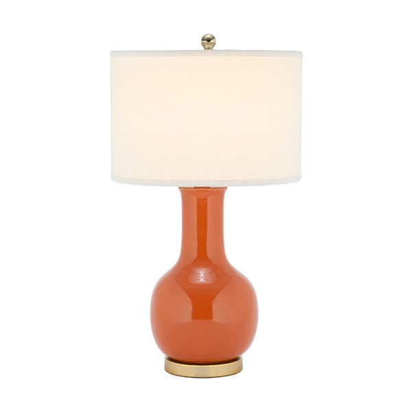 Lampa stołowa z pomarańczową podstawą Safavieh Charlie