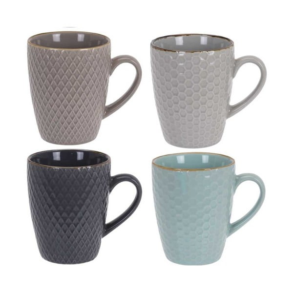 Ceramiczne kubki zestaw 4 szt. 270 ml Shiney – Orion