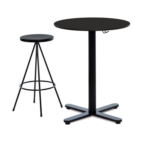 Stołek barowy, zewnętrzny Mobles 114 Nuta Black, wysokość 60cm-image-1