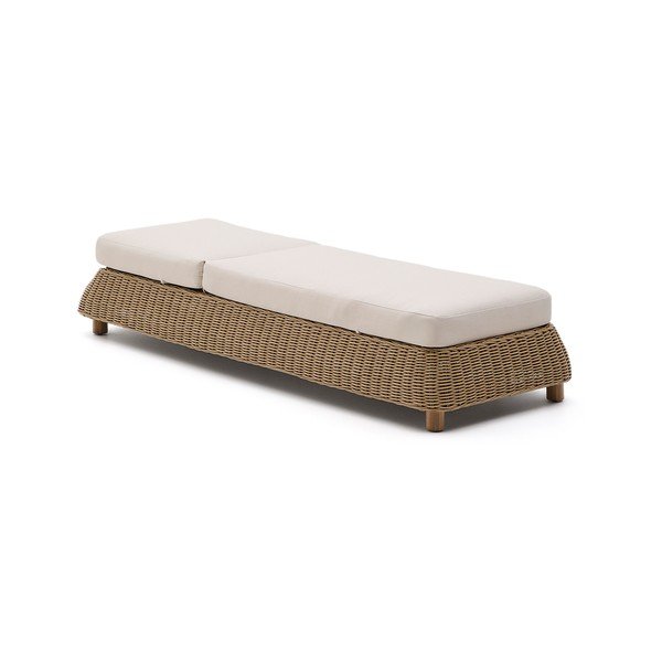Ceglasty rattanowy regulowany leżak ogrodowy Meria – Kave Home-image-4