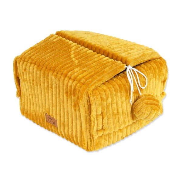 Musztardowa budka dla kotów 40x36 cm Magic Cat Stripe – Plaček Pet Products