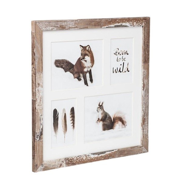 Brązowa ramka na 4 zdjęcia Styler Bergen, 39x39 cm