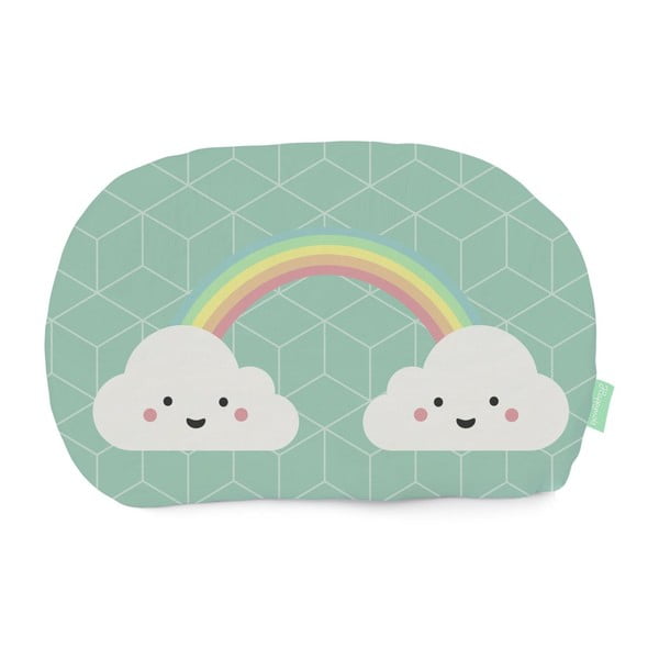 Poduszka z czystej bawełny Happynois Rainbow, 40x30 cm