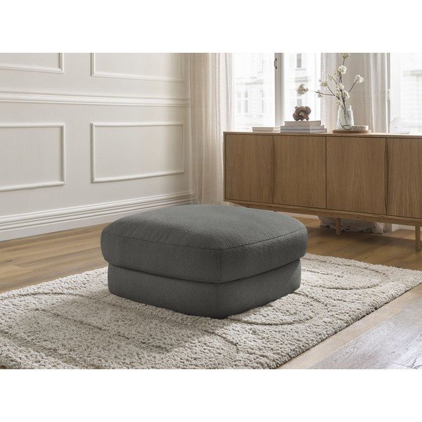 Ciemnoszary podnóżek z materiału bouclé Leonore – Bobochic Paris-image-1