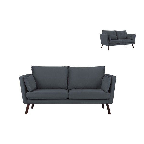 Ciemnoszara sofa 3-osobowa Mazzini Sofas Cotton-image-1
