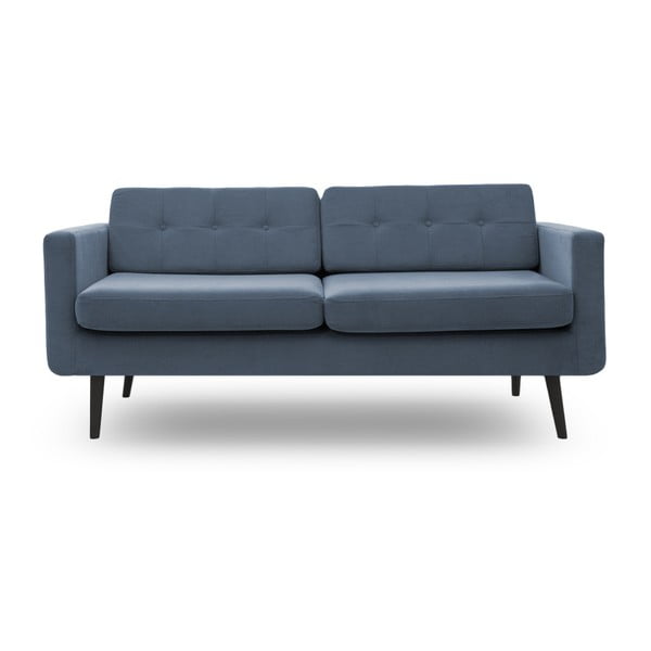 Jasnoniebieska sofa trzyosobowa z czarnymi nogami Vivonita Sondero