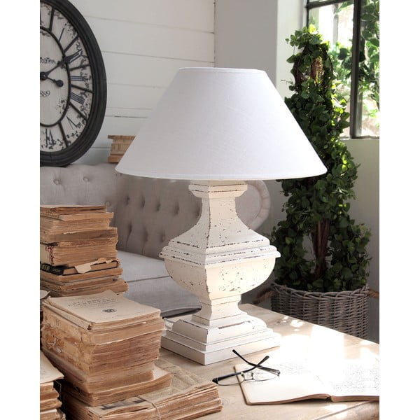 Lampa stołowa Shabby White, 60 cm