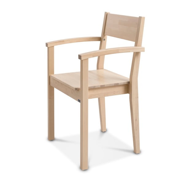 Krzesło z podłokietnikami wykonane ręcznie z litej brzozy Kiteen Joki