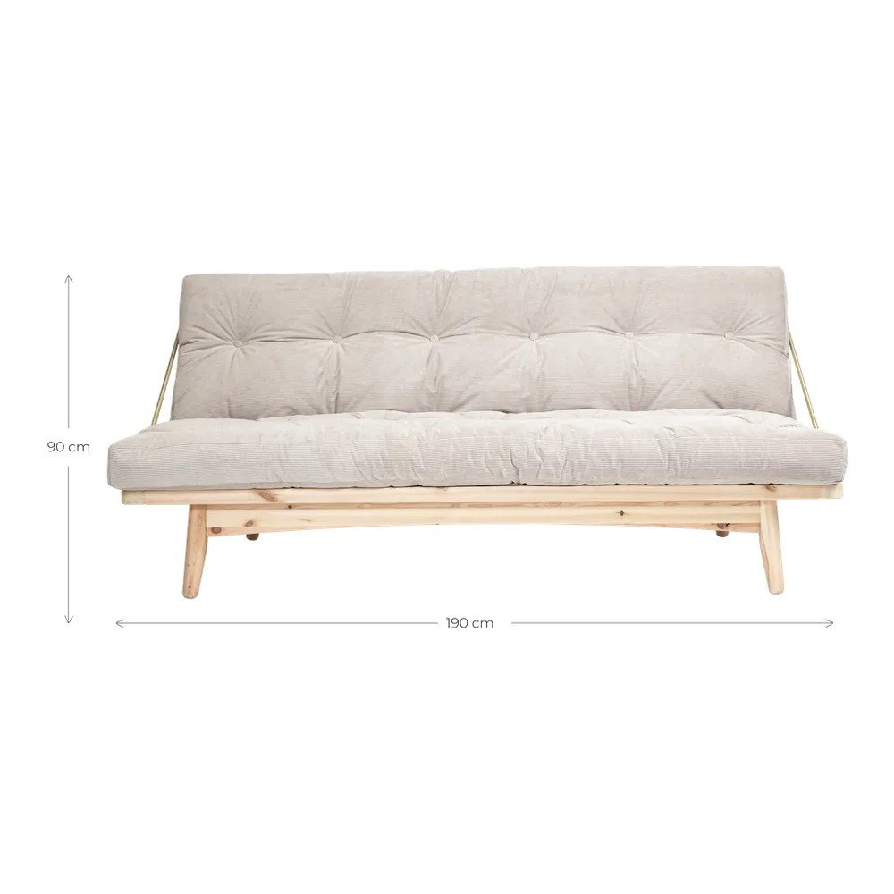Musztardowa rozkładana sofa 190 cm Folk – Karup Design (zdjęcie 5)