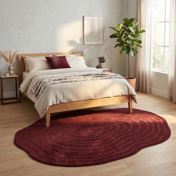 Bordowy dywan 160x230 cm Pebble – ESTE-image-4