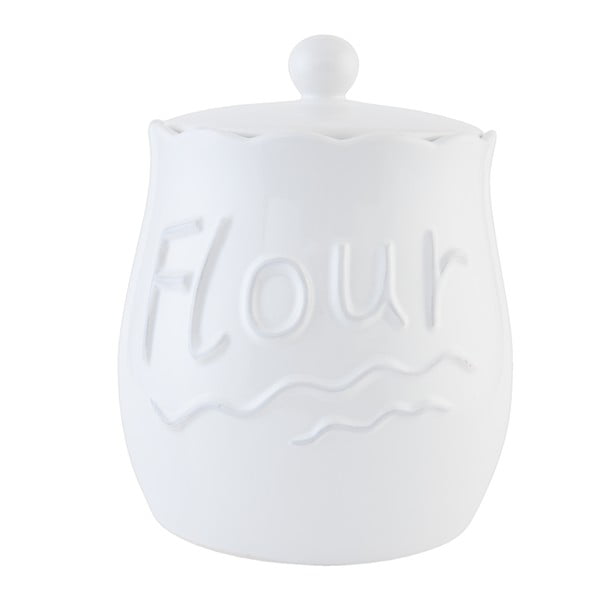Biały pojemnik Clayre & Eef Flour, 3,3 l