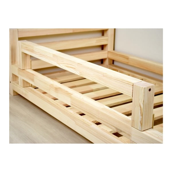 Turkusowe boki łóżka z drewna sosnowego do łóżka Benlemi Safety, dł. 90 cm-image-1