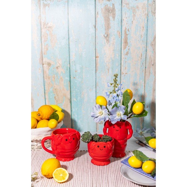 Ceramiczna osłonka na doniczkę ø 10 cm Lobster – Sass & Belle-image-1