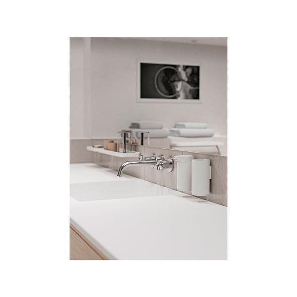 Biały ścienny metalowy dozownik do mydła 200 ml Rim − Zone-image-3