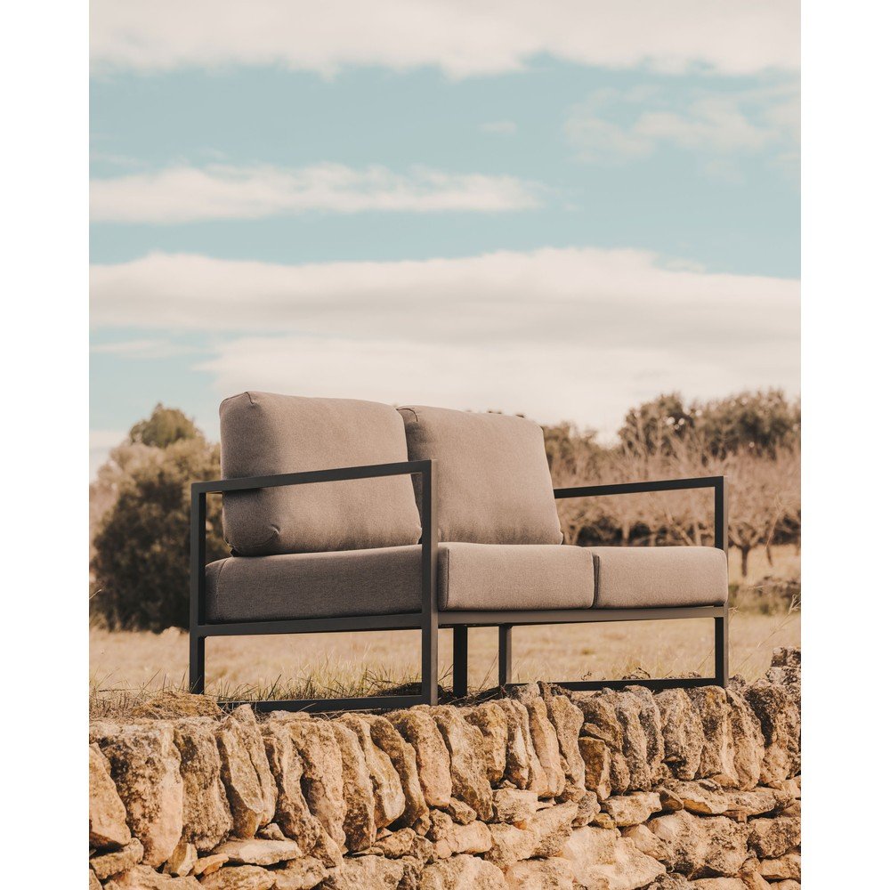 Ciemnoszara aluminiowa sofa ogrodowa Comova – Kave Home (zdjęcie 8)
