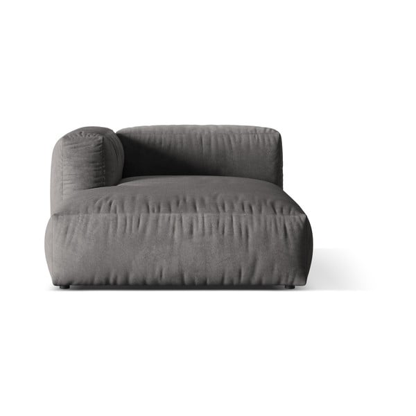 Szary aksamitny moduł sofy (lewostronny) Martina – Micadoni 