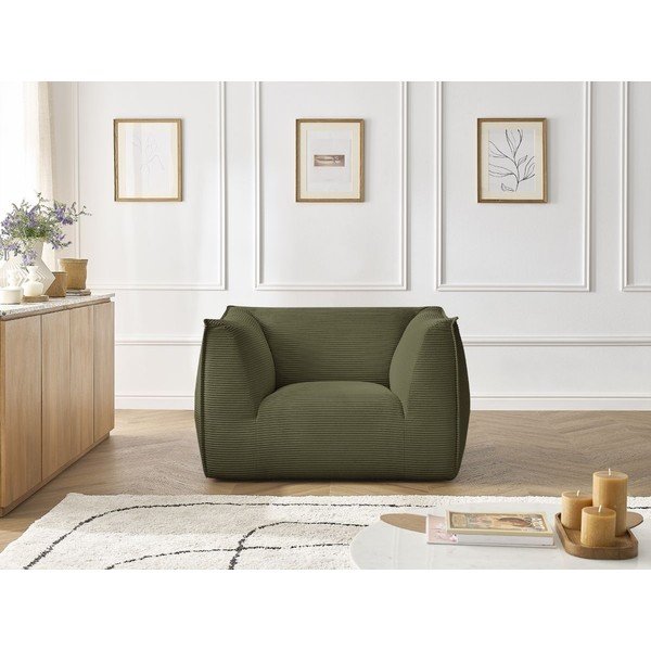 Zielony sztruksowy fotel Giorgia – Bobochic Paris-image-4