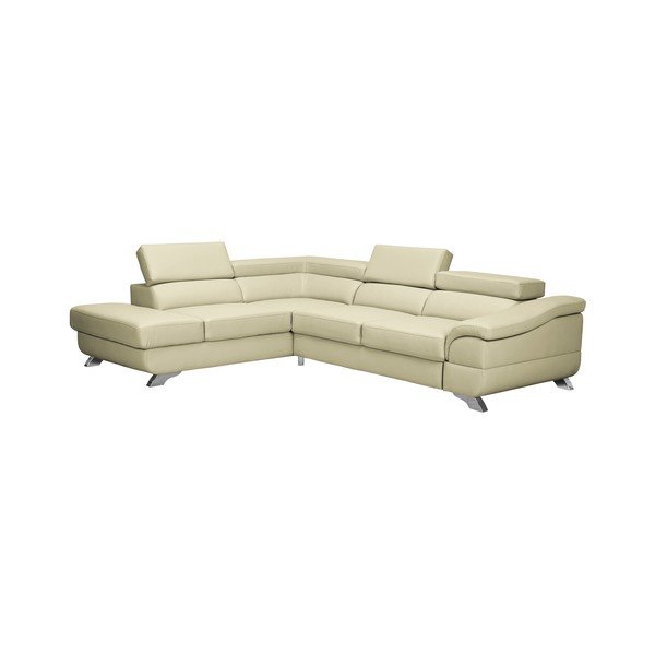 Beżowy skórzany rozkładany narożnik lewostronny Windsor & Co Sofas Gamma-image-1
