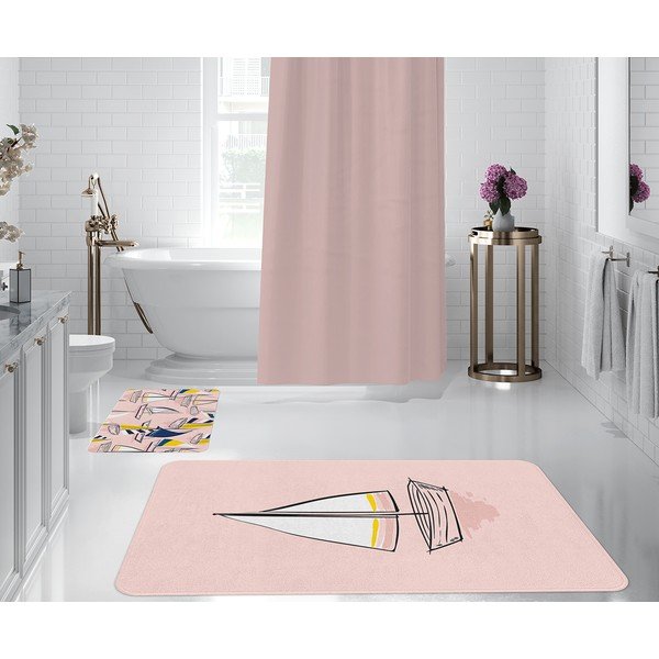 Różowe dywaniki łazienkowe zestaw 2 szt.  – Oyo Concept-image-2