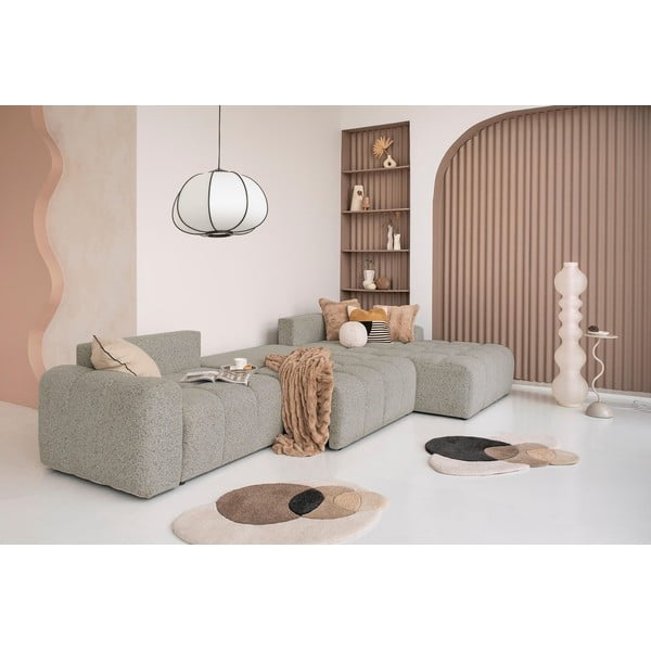 Jasnobrązowy rozkładany narożnik modułowy ze schowkiem (prawostronny) Lulu – Miuform-image-1