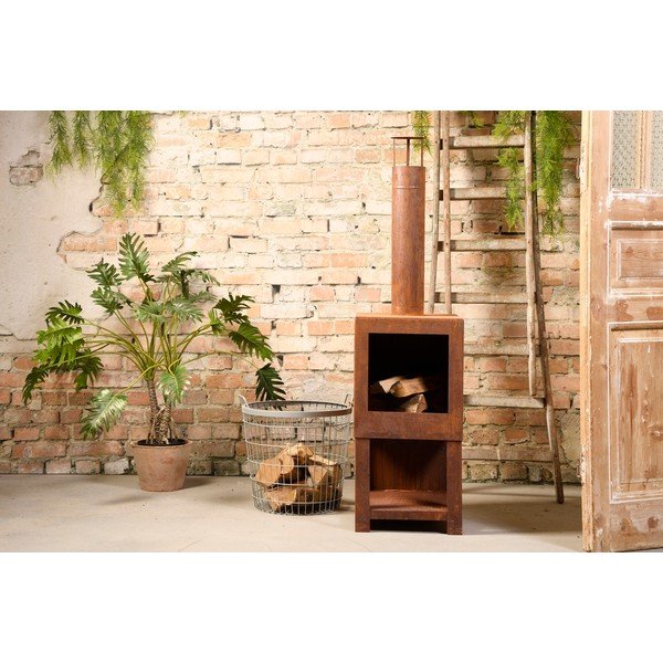 Kwadratowy kominek na taras Esschert Design-image-2