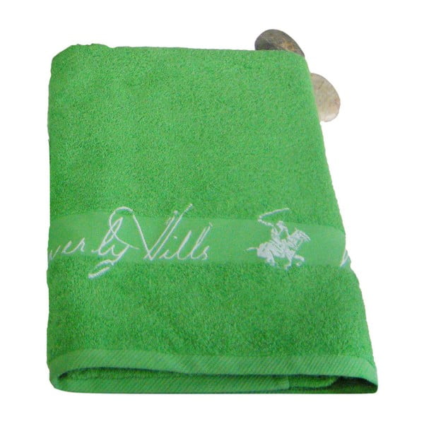 Zielony bawełniany ręcznik BHCP, 80x150 cm
