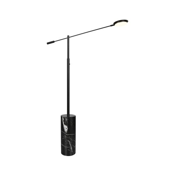 Czarna lampa stojąca LED (wysokość 145 cm) Fiore – Trio Select