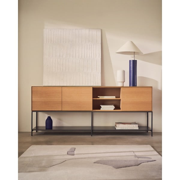 Niska komoda w dekorze dębu 195x80 cm Vedrana – Kave Home-image-1
