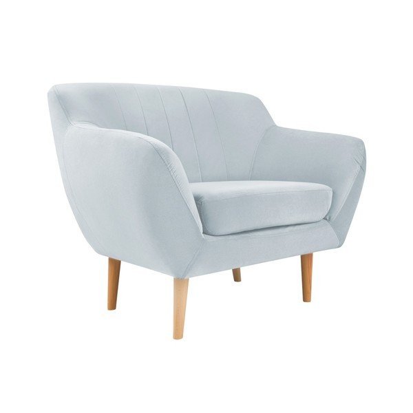 Jasnoniebieski aksamitny fotel Mazzini Sofas Sardaigne-image-1