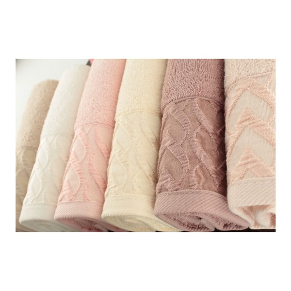 Zestaw 6 bawełnianych ręczników Kalp, 30x50 cm-image-1