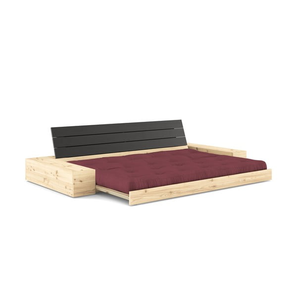 Bordowa rozkładana sofa 244 cm Base – Karup Design-image-4