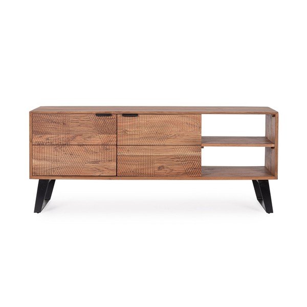 Szafka pod TV z litego drewna akacjowego w naturalnym kolorze 145x60x40 cm Isar – Bizzotto