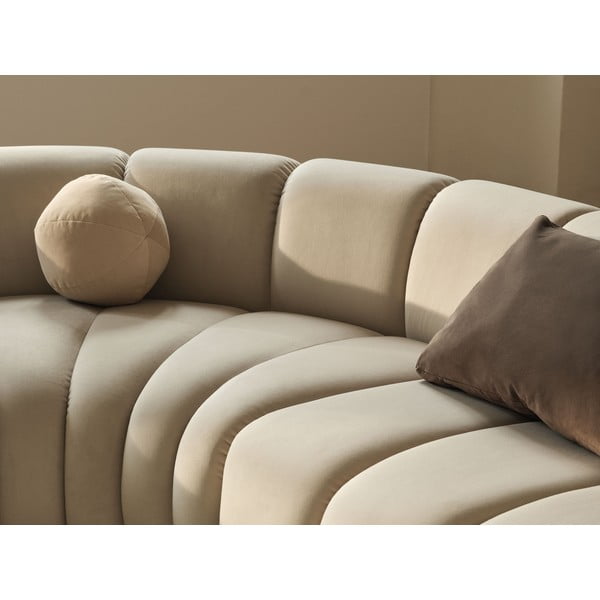 Antracytowy aksamitny narożnik modułowy Lupine – Micadoni -image-4