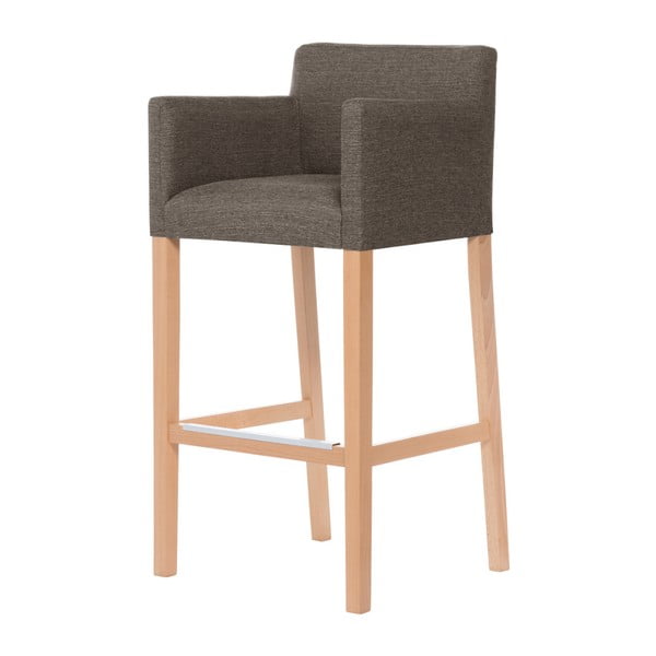 Kasztanowe krzesło barowe z brązowymi nogami Ted Lapidus Maison Sillage