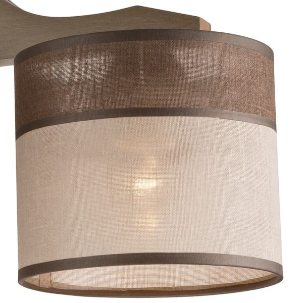 Ciemnobrązowa lampa sufitowa z tekstylnym kloszem ø 16 cm Andrea – LAMKUR-image-4