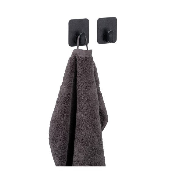 Czarne plastikowe haczyki bez wiercenia zestaw 2 szt. Parma – Allstar-image-1