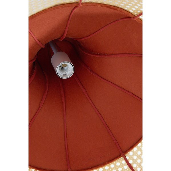 Pomarańczowa lampa wisząca z tekstylnym kloszem ø 50 cm Mizia – Light & Living-image-1