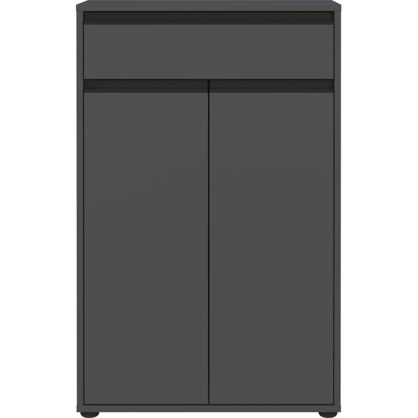 Antracytowa wysoka szafka łazienkowa 63x98 cm Lemont – Germania