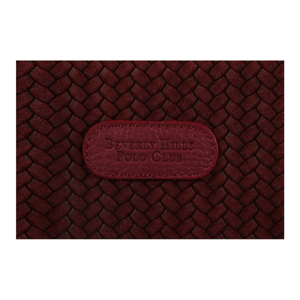 Bordowa torebka skórzana Beverly Hills Polo Club Dona-image-1