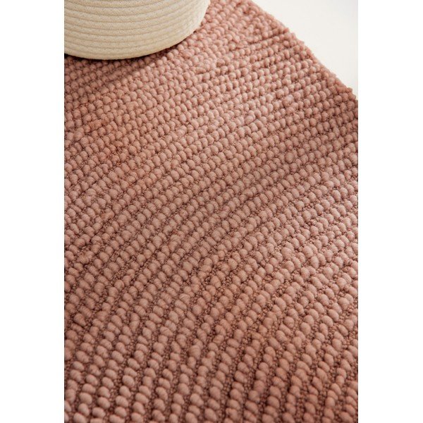 Wełniany okrągły dywan tkany ręcznie w kolorze terakoty ø 120 cm Calmio – Hanse Home-image-4