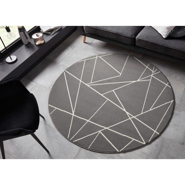 Szary dywan Ragami Velvet, ø 140 cm-image-1