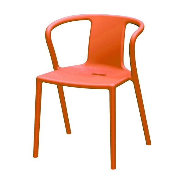Pomarańczowe krzesło z podłokietnikami Magis Air