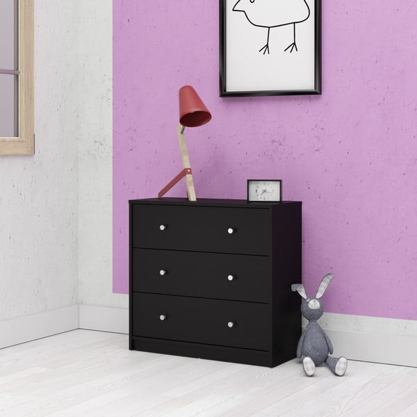 Czarna komoda Tvilum May, 72 x 68 cm-image-1