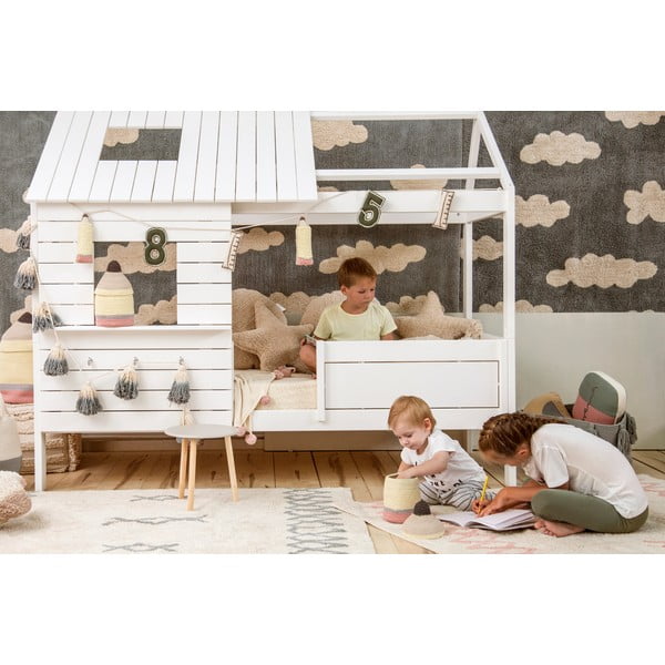 Niebiesko-kremowy bawełniany dywan tkany ręcznie odpowiedni do prania 120x160 cm Atlas Natural – Lorena Canals-image-1