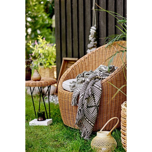 Okrągły stolik z imitacji rattanu ø 46 cm Roccas – Bloomingville-image-1