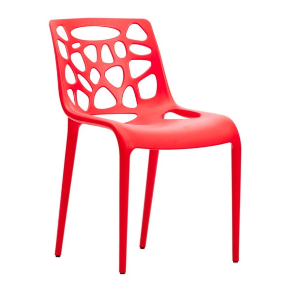Czerwone krzesło ogrodowe RGE