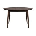 Ciemnobrązowy okrągły rozkładany stół z litego drewna dębowego ø 120 cm Tyler – Rowico
