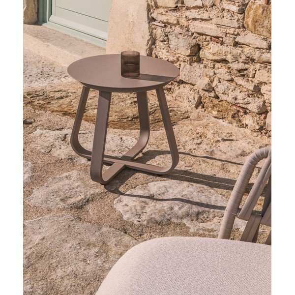 Metalowy okrągły stolik ogrodowy ø 48 cm Tamaris – Kave Home-image-3