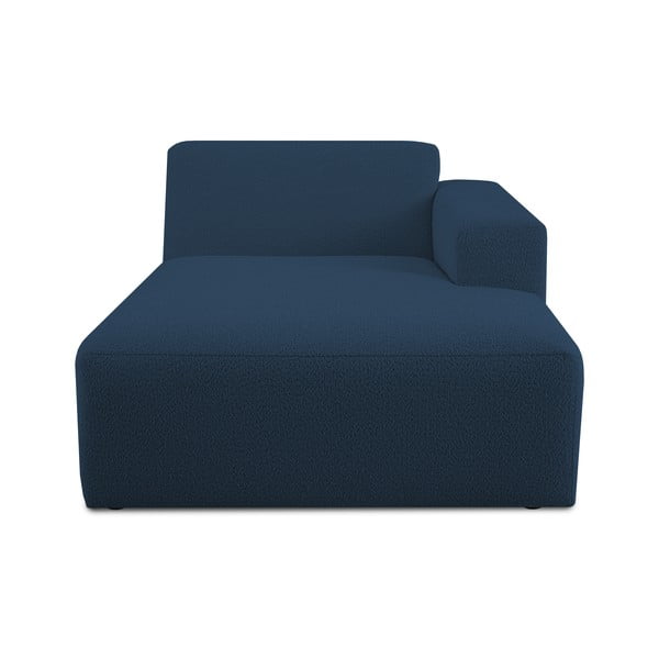 Ciemnoniebieski moduł sofy z materiału bouclé (prawostronny) Roxy – Scandic